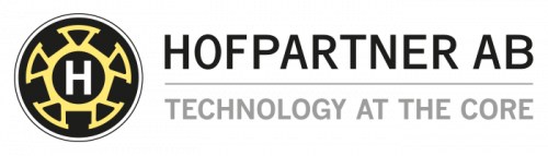 Hofpartners logga med texten "Technology at the core"
